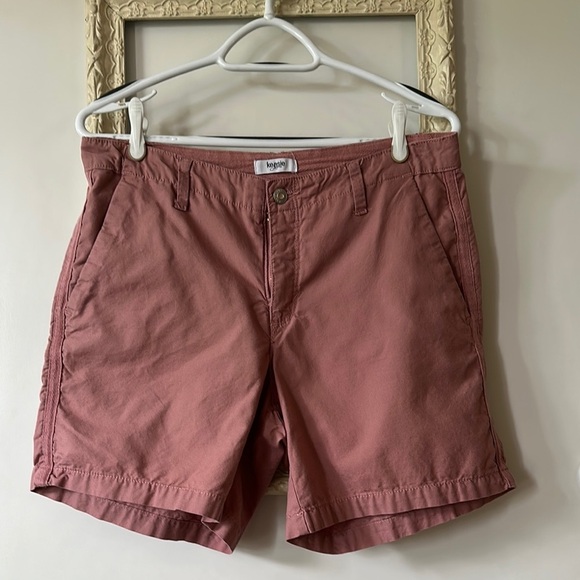 KENSIE | Cotton Rust Pink High Waisted Shorts Zipper Fly - Picture 2 of 9